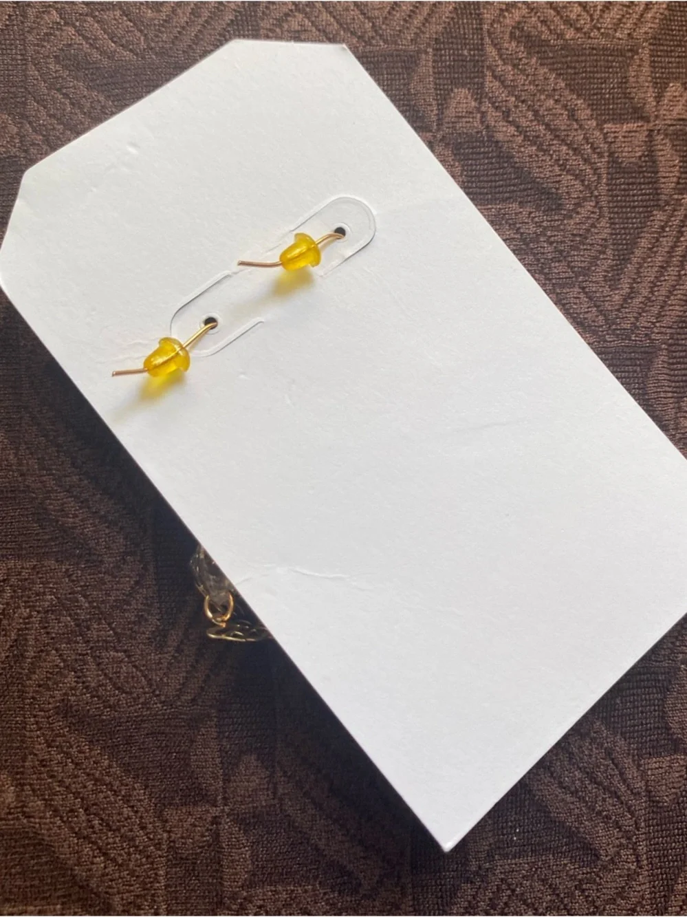 Gold Butterfly Dangle Earrings with Clear Crystals Rhinestone Drops Y2K - Picture 4 of 5